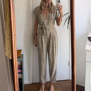 ASOS Tan Jumpsuit with Wide-Leg and Sleeveless Design